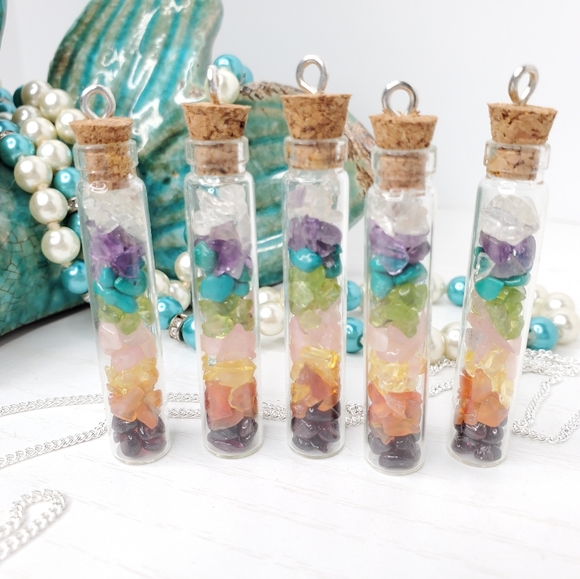 CLOSET CLOSING Chakra Pixie Bottle Necklace - Picture 7 of 11